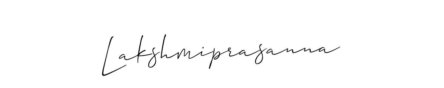 Create a beautiful signature design for name Lakshmiprasanna. With this signature (Allison_Script) fonts, you can make a handwritten signature for free. Lakshmiprasanna signature style 2 images and pictures png