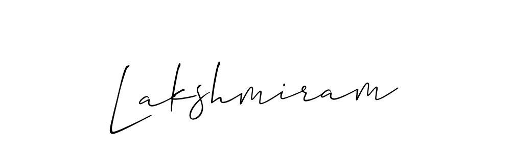 Make a beautiful signature design for name Lakshmiram. With this signature (Allison_Script) style, you can create a handwritten signature for free. Lakshmiram signature style 2 images and pictures png