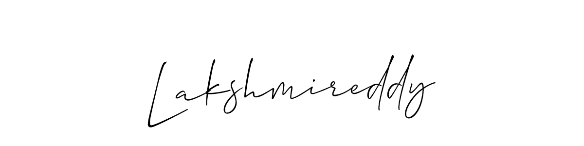 Allison_Script is a professional signature style that is perfect for those who want to add a touch of class to their signature. It is also a great choice for those who want to make their signature more unique. Get Lakshmireddy name to fancy signature for free. Lakshmireddy signature style 2 images and pictures png