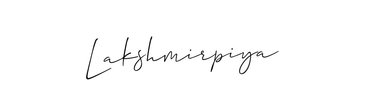 Make a beautiful signature design for name Lakshmirpiya. With this signature (Allison_Script) style, you can create a handwritten signature for free. Lakshmirpiya signature style 2 images and pictures png