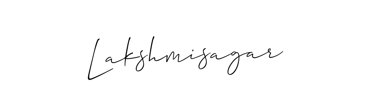 How to make Lakshmisagar name signature. Use Allison_Script style for creating short signs online. This is the latest handwritten sign. Lakshmisagar signature style 2 images and pictures png