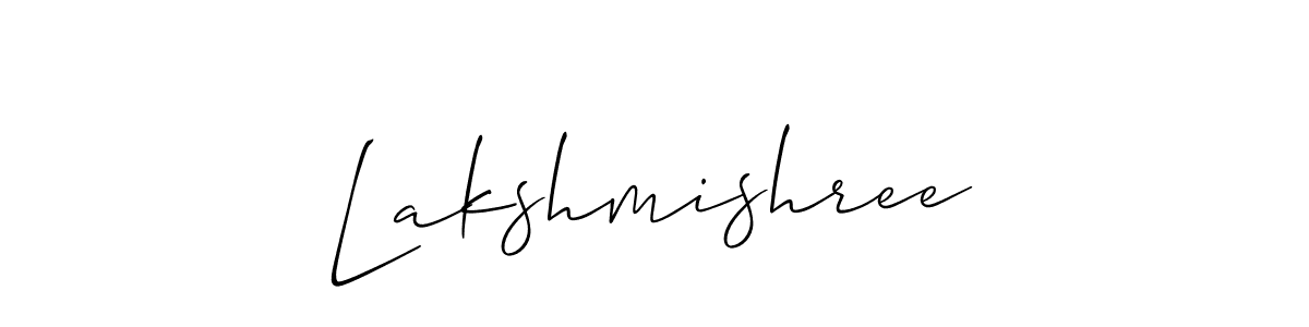 Also You can easily find your signature by using the search form. We will create Lakshmishree name handwritten signature images for you free of cost using Allison_Script sign style. Lakshmishree signature style 2 images and pictures png
