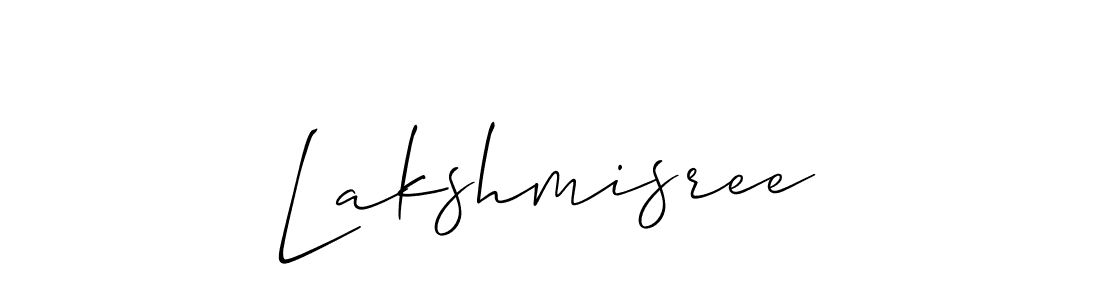 Design your own signature with our free online signature maker. With this signature software, you can create a handwritten (Allison_Script) signature for name Lakshmisree. Lakshmisree signature style 2 images and pictures png