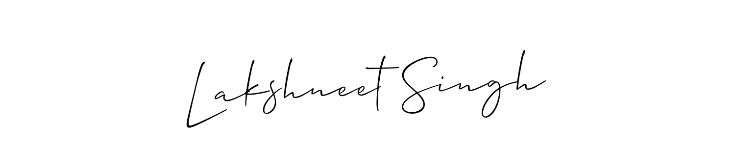 Create a beautiful signature design for name Lakshneet Singh. With this signature (Allison_Script) fonts, you can make a handwritten signature for free. Lakshneet Singh signature style 2 images and pictures png