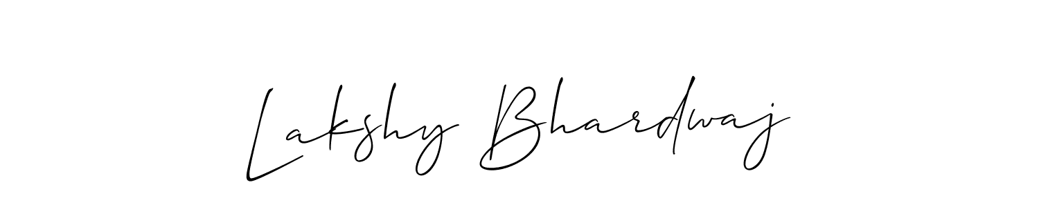 Also You can easily find your signature by using the search form. We will create Lakshy Bhardwaj name handwritten signature images for you free of cost using Allison_Script sign style. Lakshy Bhardwaj signature style 2 images and pictures png