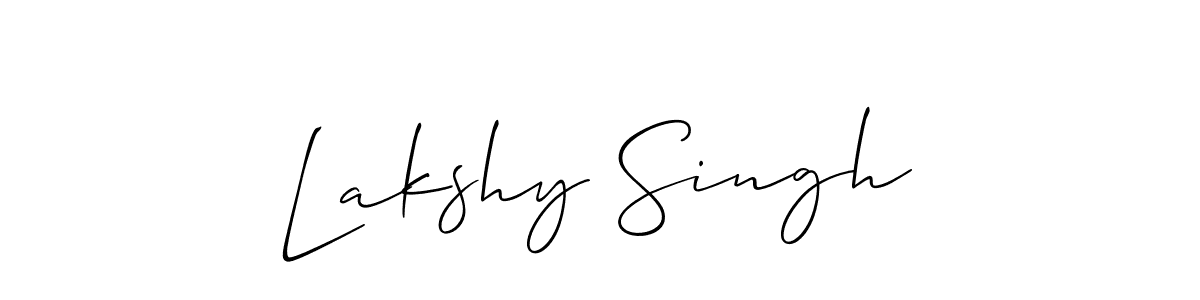 Also we have Lakshy Singh name is the best signature style. Create professional handwritten signature collection using Allison_Script autograph style. Lakshy Singh signature style 2 images and pictures png