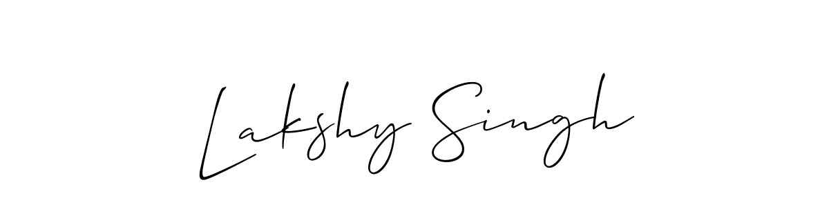 Also we have Lakshy Singh name is the best signature style. Create professional handwritten signature collection using Allison_Script autograph style. Lakshy Singh signature style 2 images and pictures png