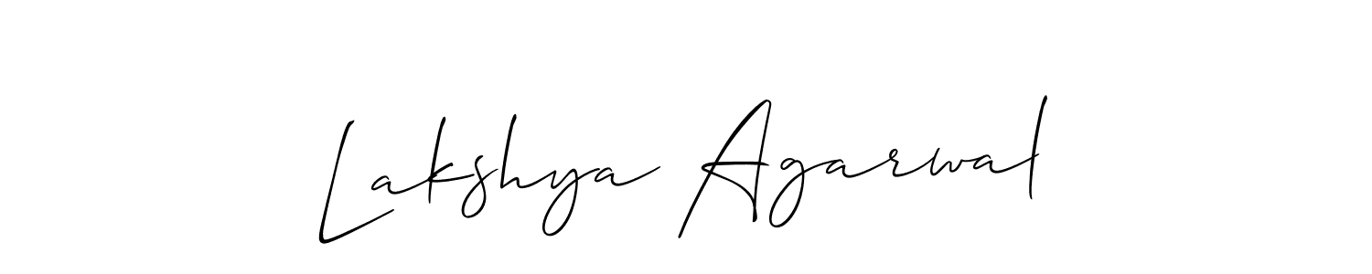 Also we have Lakshya Agarwal name is the best signature style. Create professional handwritten signature collection using Allison_Script autograph style. Lakshya Agarwal signature style 2 images and pictures png