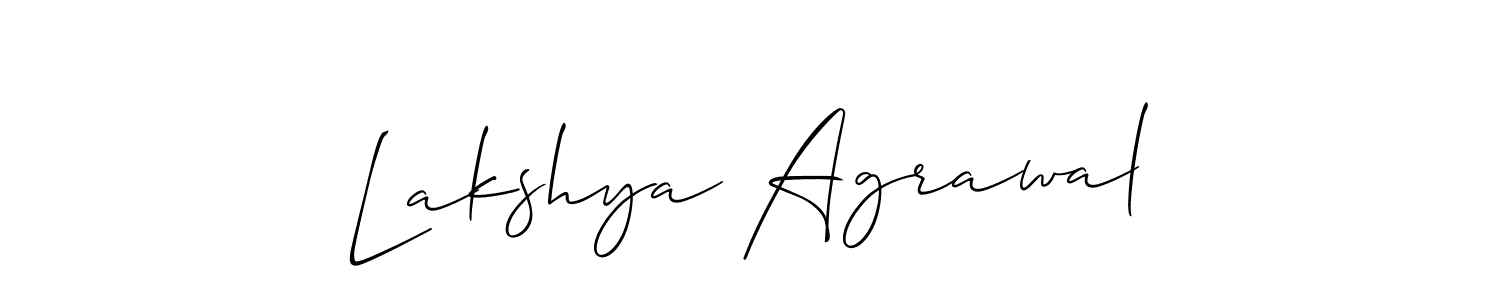 Design your own signature with our free online signature maker. With this signature software, you can create a handwritten (Allison_Script) signature for name Lakshya Agrawal. Lakshya Agrawal signature style 2 images and pictures png