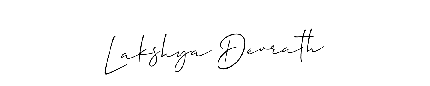 Also You can easily find your signature by using the search form. We will create Lakshya Devrath name handwritten signature images for you free of cost using Allison_Script sign style. Lakshya Devrath signature style 2 images and pictures png