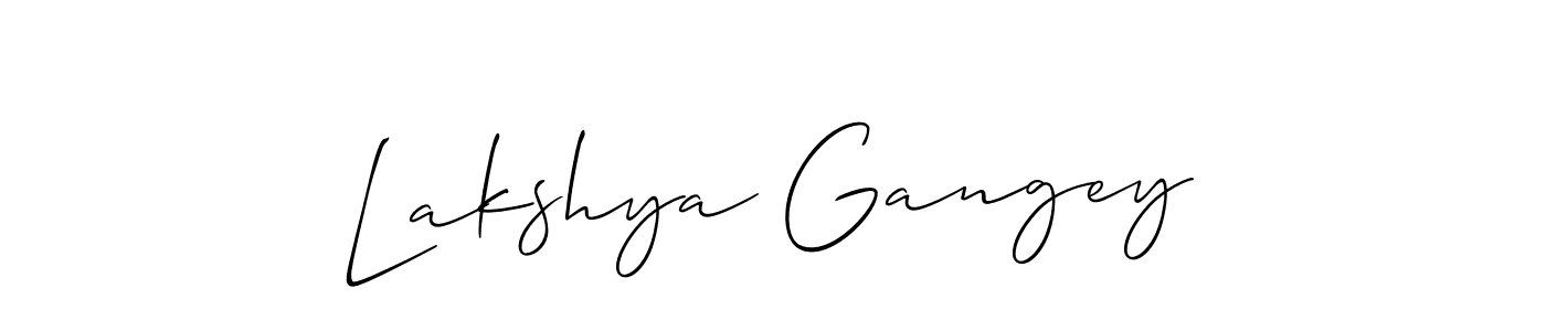 This is the best signature style for the Lakshya Gangey name. Also you like these signature font (Allison_Script). Mix name signature. Lakshya Gangey signature style 2 images and pictures png