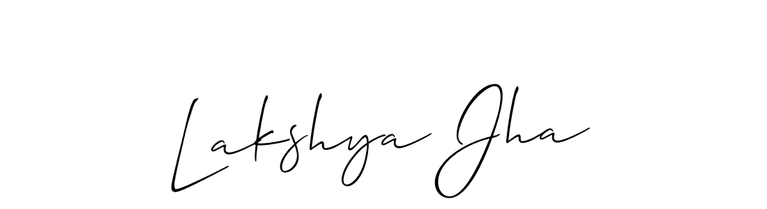 Use a signature maker to create a handwritten signature online. With this signature software, you can design (Allison_Script) your own signature for name Lakshya Jha. Lakshya Jha signature style 2 images and pictures png