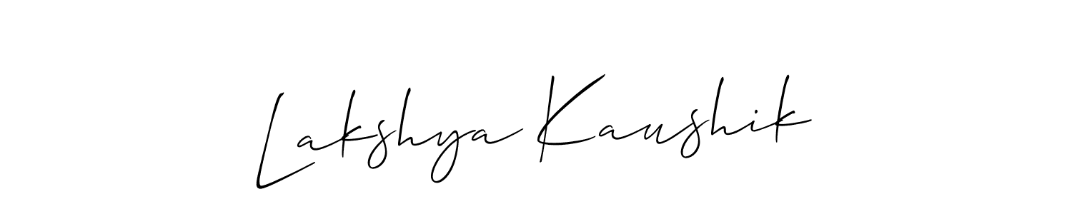 if you are searching for the best signature style for your name Lakshya Kaushik. so please give up your signature search. here we have designed multiple signature styles  using Allison_Script. Lakshya Kaushik signature style 2 images and pictures png