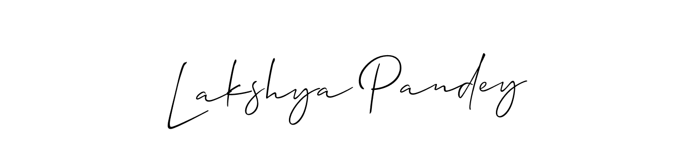 How to make Lakshya Pandey name signature. Use Allison_Script style for creating short signs online. This is the latest handwritten sign. Lakshya Pandey signature style 2 images and pictures png