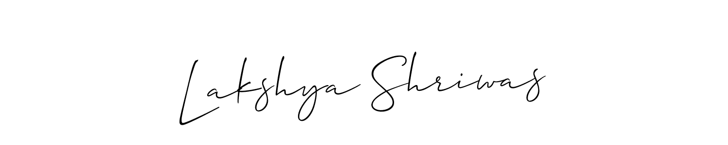 Use a signature maker to create a handwritten signature online. With this signature software, you can design (Allison_Script) your own signature for name Lakshya Shriwas. Lakshya Shriwas signature style 2 images and pictures png