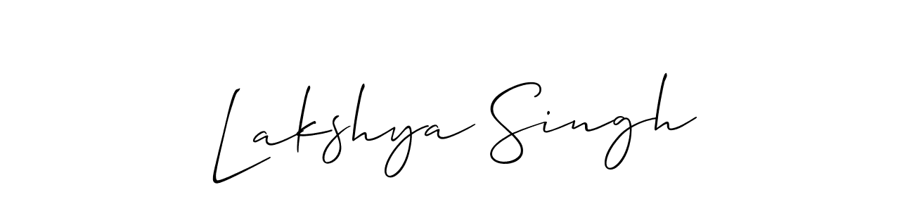 Make a short Lakshya Singh signature style. Manage your documents anywhere anytime using Allison_Script. Create and add eSignatures, submit forms, share and send files easily. Lakshya Singh signature style 2 images and pictures png