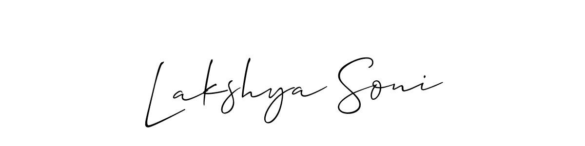 Best and Professional Signature Style for Lakshya Soni. Allison_Script Best Signature Style Collection. Lakshya Soni signature style 2 images and pictures png