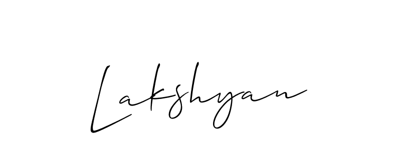 It looks lik you need a new signature style for name Lakshyan. Design unique handwritten (Allison_Script) signature with our free signature maker in just a few clicks. Lakshyan signature style 2 images and pictures png