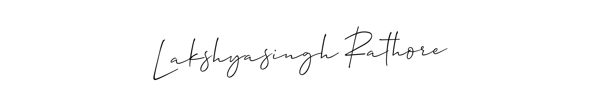 Design your own signature with our free online signature maker. With this signature software, you can create a handwritten (Allison_Script) signature for name Lakshyasingh Rathore. Lakshyasingh Rathore signature style 2 images and pictures png