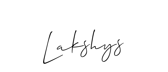 It looks lik you need a new signature style for name Lakshys. Design unique handwritten (Allison_Script) signature with our free signature maker in just a few clicks. Lakshys signature style 2 images and pictures png