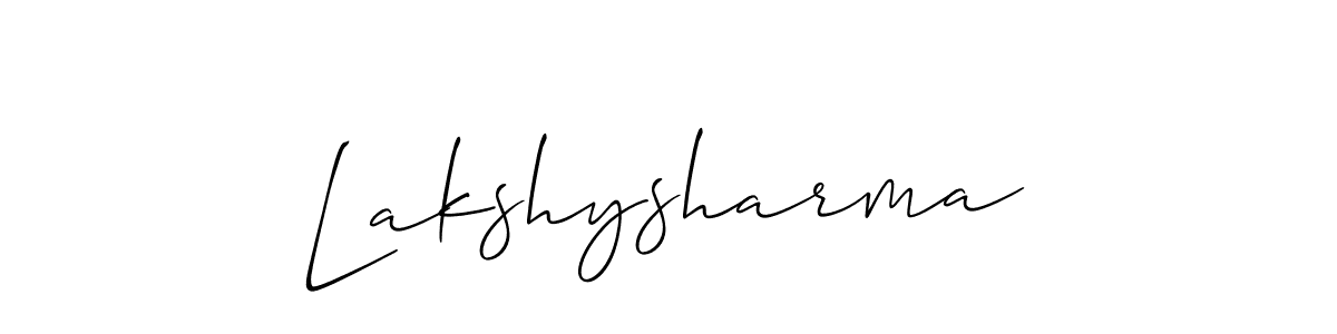 Also we have Lakshysharma name is the best signature style. Create professional handwritten signature collection using Allison_Script autograph style. Lakshysharma signature style 2 images and pictures png