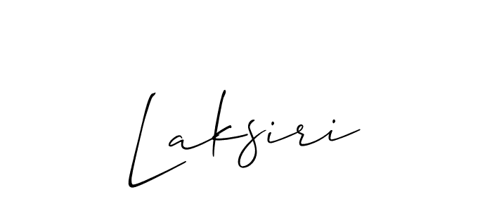 Laksiri stylish signature style. Best Handwritten Sign (Allison_Script) for my name. Handwritten Signature Collection Ideas for my name Laksiri. Laksiri signature style 2 images and pictures png