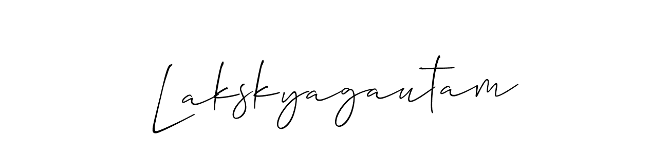 Lakskyagautam stylish signature style. Best Handwritten Sign (Allison_Script) for my name. Handwritten Signature Collection Ideas for my name Lakskyagautam. Lakskyagautam signature style 2 images and pictures png