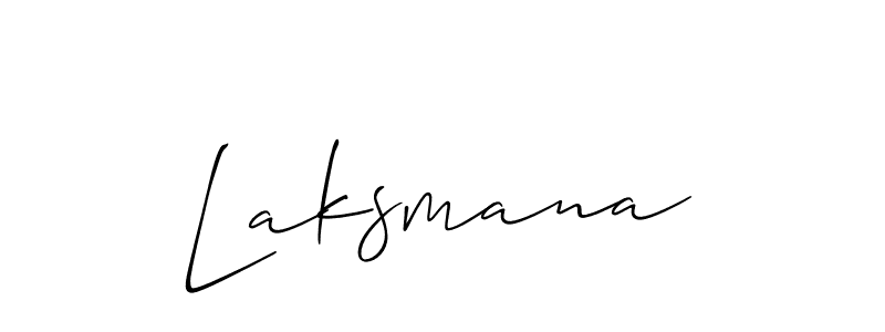 How to make Laksmana signature? Allison_Script is a professional autograph style. Create handwritten signature for Laksmana name. Laksmana signature style 2 images and pictures png