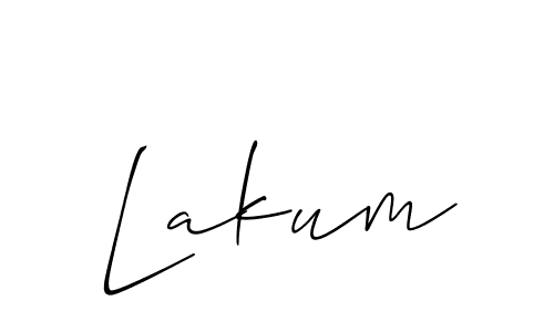 Allison_Script is a professional signature style that is perfect for those who want to add a touch of class to their signature. It is also a great choice for those who want to make their signature more unique. Get Lakum name to fancy signature for free. Lakum signature style 2 images and pictures png