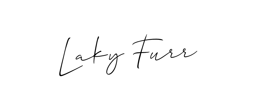 How to Draw Laky Furr signature style? Allison_Script is a latest design signature styles for name Laky Furr. Laky Furr signature style 2 images and pictures png