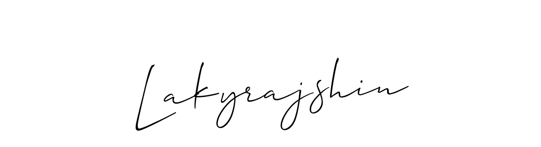 if you are searching for the best signature style for your name Lakyrajshin. so please give up your signature search. here we have designed multiple signature styles  using Allison_Script. Lakyrajshin signature style 2 images and pictures png