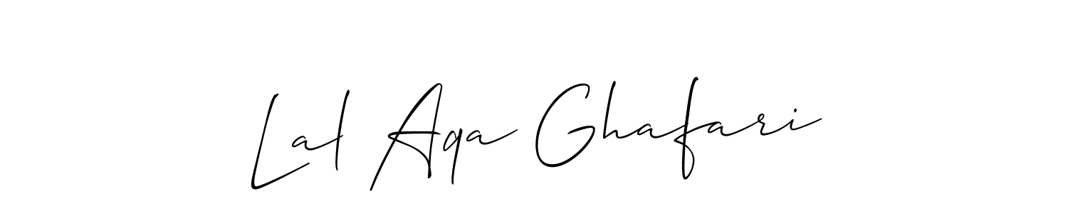 How to make Lal Aqa Ghafari signature? Allison_Script is a professional autograph style. Create handwritten signature for Lal Aqa Ghafari name. Lal Aqa Ghafari signature style 2 images and pictures png