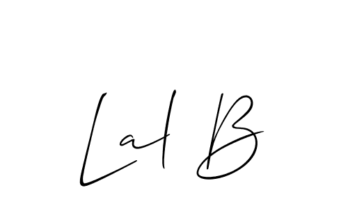 Similarly Allison_Script is the best handwritten signature design. Signature creator online .You can use it as an online autograph creator for name Lal B. Lal B signature style 2 images and pictures png