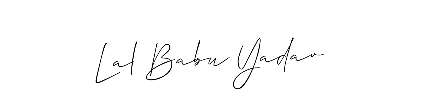 Also we have Lal Babu Yadav name is the best signature style. Create professional handwritten signature collection using Allison_Script autograph style. Lal Babu Yadav signature style 2 images and pictures png