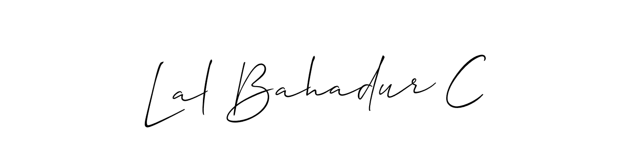 Make a short Lal Bahadur C signature style. Manage your documents anywhere anytime using Allison_Script. Create and add eSignatures, submit forms, share and send files easily. Lal Bahadur C signature style 2 images and pictures png