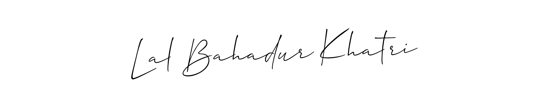 Make a short Lal Bahadur Khatri signature style. Manage your documents anywhere anytime using Allison_Script. Create and add eSignatures, submit forms, share and send files easily. Lal Bahadur Khatri signature style 2 images and pictures png