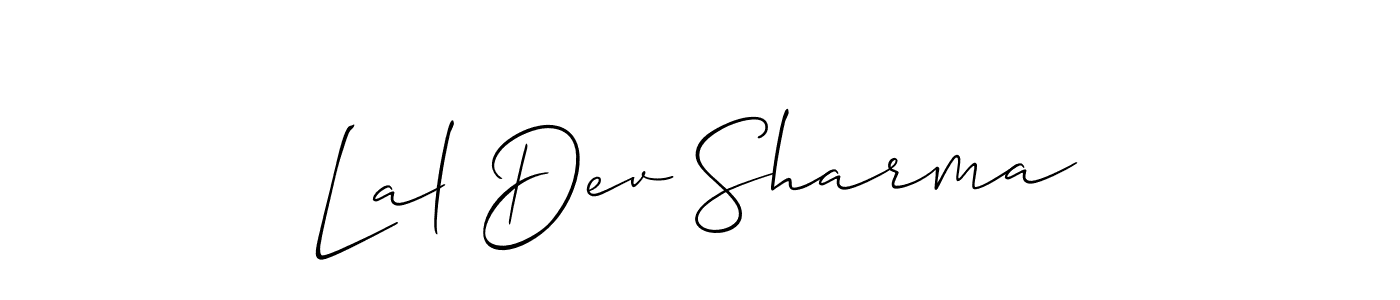 Similarly Allison_Script is the best handwritten signature design. Signature creator online .You can use it as an online autograph creator for name Lal Dev Sharma. Lal Dev Sharma signature style 2 images and pictures png