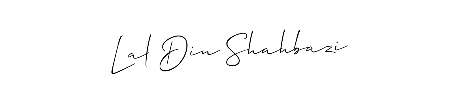 Similarly Allison_Script is the best handwritten signature design. Signature creator online .You can use it as an online autograph creator for name Lal Din Shahbazi. Lal Din Shahbazi signature style 2 images and pictures png