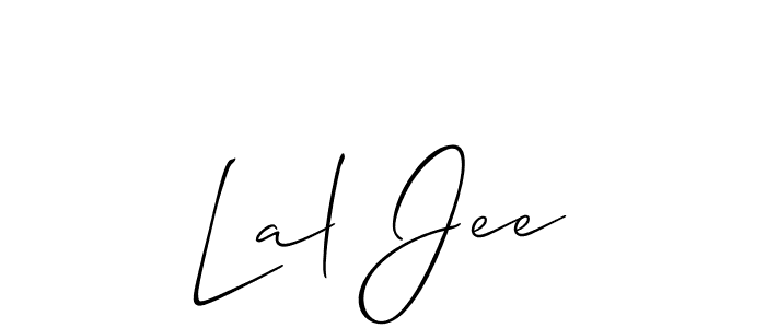 How to Draw Lal Jee signature style? Allison_Script is a latest design signature styles for name Lal Jee. Lal Jee signature style 2 images and pictures png