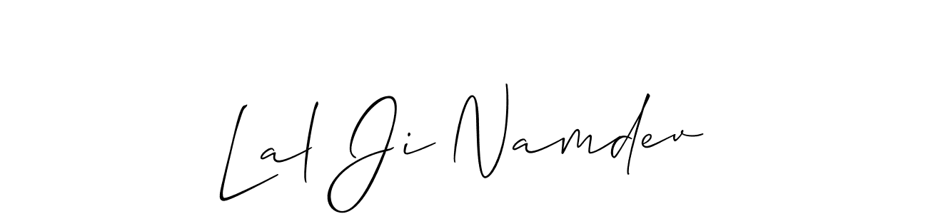 Use a signature maker to create a handwritten signature online. With this signature software, you can design (Allison_Script) your own signature for name Lal Ji Namdev. Lal Ji Namdev signature style 2 images and pictures png