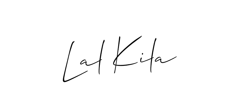 Use a signature maker to create a handwritten signature online. With this signature software, you can design (Allison_Script) your own signature for name Lal Kila. Lal Kila signature style 2 images and pictures png