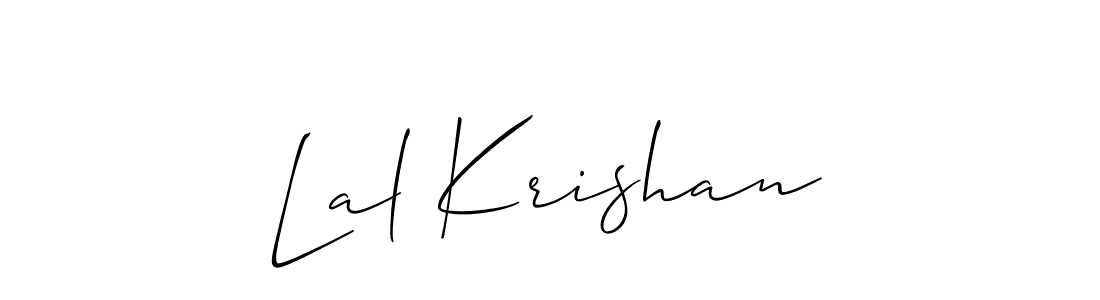 Use a signature maker to create a handwritten signature online. With this signature software, you can design (Allison_Script) your own signature for name Lal Krishan. Lal Krishan signature style 2 images and pictures png