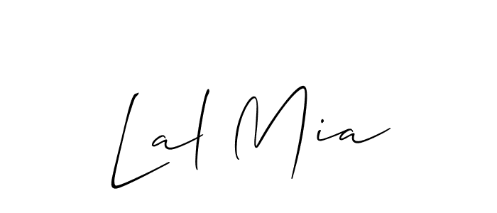 if you are searching for the best signature style for your name Lal Mia. so please give up your signature search. here we have designed multiple signature styles  using Allison_Script. Lal Mia signature style 2 images and pictures png