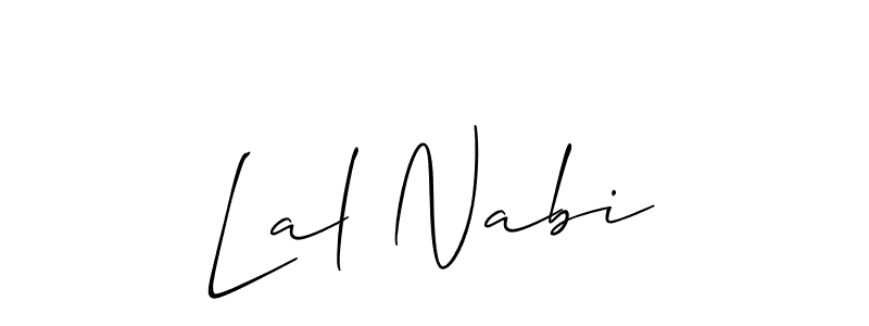 Create a beautiful signature design for name Lal Nabi. With this signature (Allison_Script) fonts, you can make a handwritten signature for free. Lal Nabi signature style 2 images and pictures png