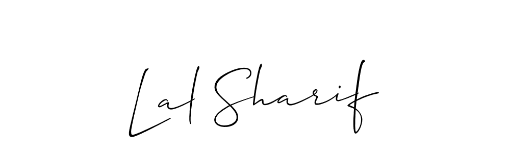 if you are searching for the best signature style for your name Lal Sharif. so please give up your signature search. here we have designed multiple signature styles  using Allison_Script. Lal Sharif signature style 2 images and pictures png