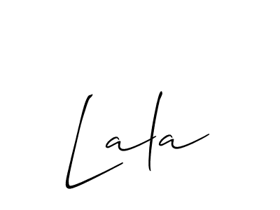 Create a beautiful signature design for name Lala. With this signature (Allison_Script) fonts, you can make a handwritten signature for free. Lala signature style 2 images and pictures png