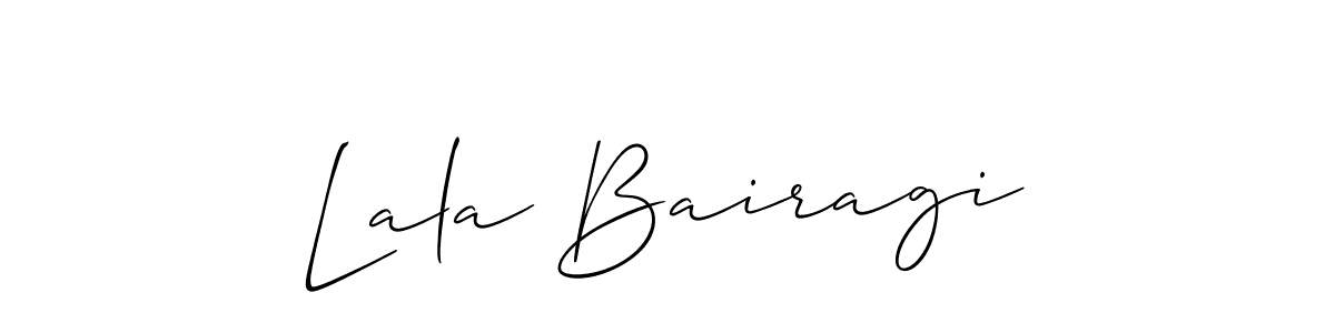 if you are searching for the best signature style for your name Lala Bairagi. so please give up your signature search. here we have designed multiple signature styles  using Allison_Script. Lala Bairagi signature style 2 images and pictures png