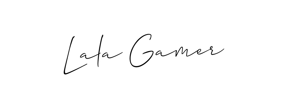 How to make Lala Gamer signature? Allison_Script is a professional autograph style. Create handwritten signature for Lala Gamer name. Lala Gamer signature style 2 images and pictures png