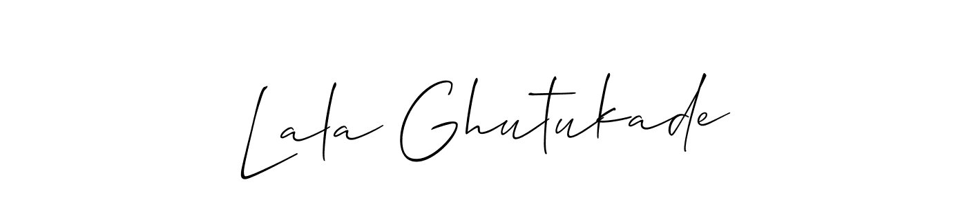 Make a short Lala Ghutukade signature style. Manage your documents anywhere anytime using Allison_Script. Create and add eSignatures, submit forms, share and send files easily. Lala Ghutukade signature style 2 images and pictures png