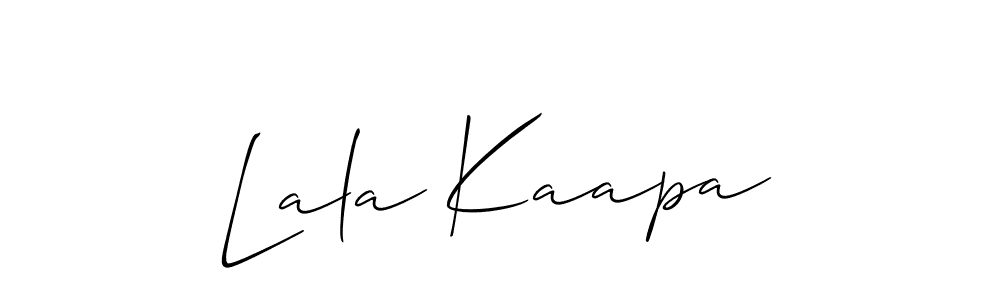 Similarly Allison_Script is the best handwritten signature design. Signature creator online .You can use it as an online autograph creator for name Lala Kaapa. Lala Kaapa signature style 2 images and pictures png